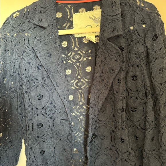 Tabitha navy lace blazer from Anthropologie - Picture 3 of 4